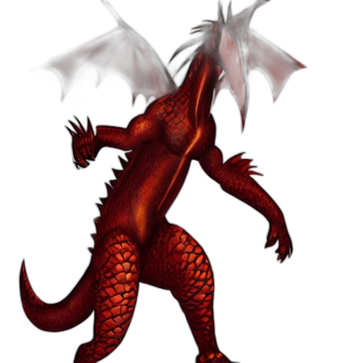 dragon, creature, staff, animal transparent PNG cut-out