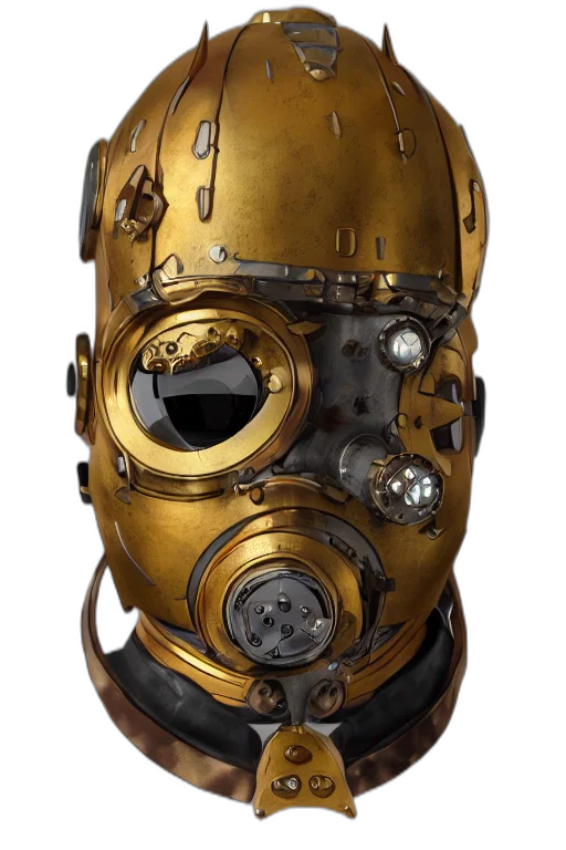 mask, robot, face, concept art transparent PNG cut-out