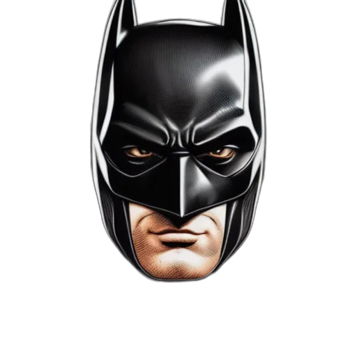 mask, face, comic book art, photorealistic, cartoon, concept art, batman, realistic transparent PNG cut-out