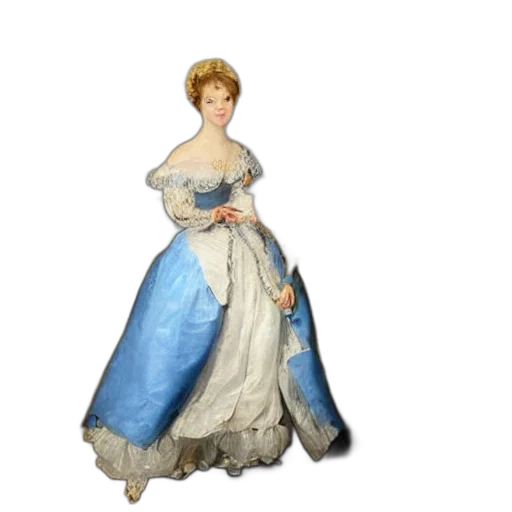 dress, crown, staff, 3d render transparent PNG cut-out