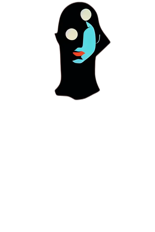 mask, face, staff, crown, cartoon, pixel art, concept art, vaporwave transparent PNG cut-out