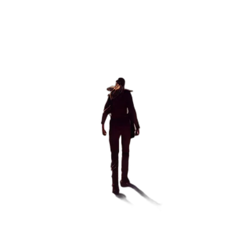 jacket, staff, robot, weapon, concept art, pixel art, 3d render, comic book art transparent PNG cut-out