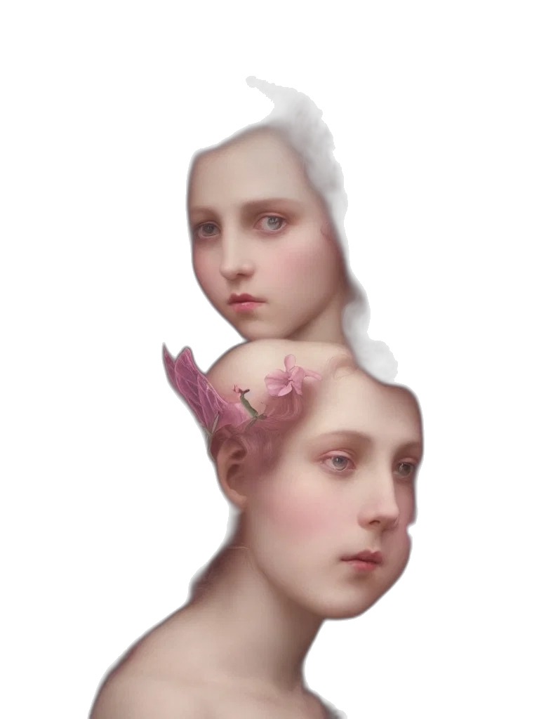 face, crown, mask, creature, photorealistic, concept art, fantasy art, 3d render transparent PNG cut-out