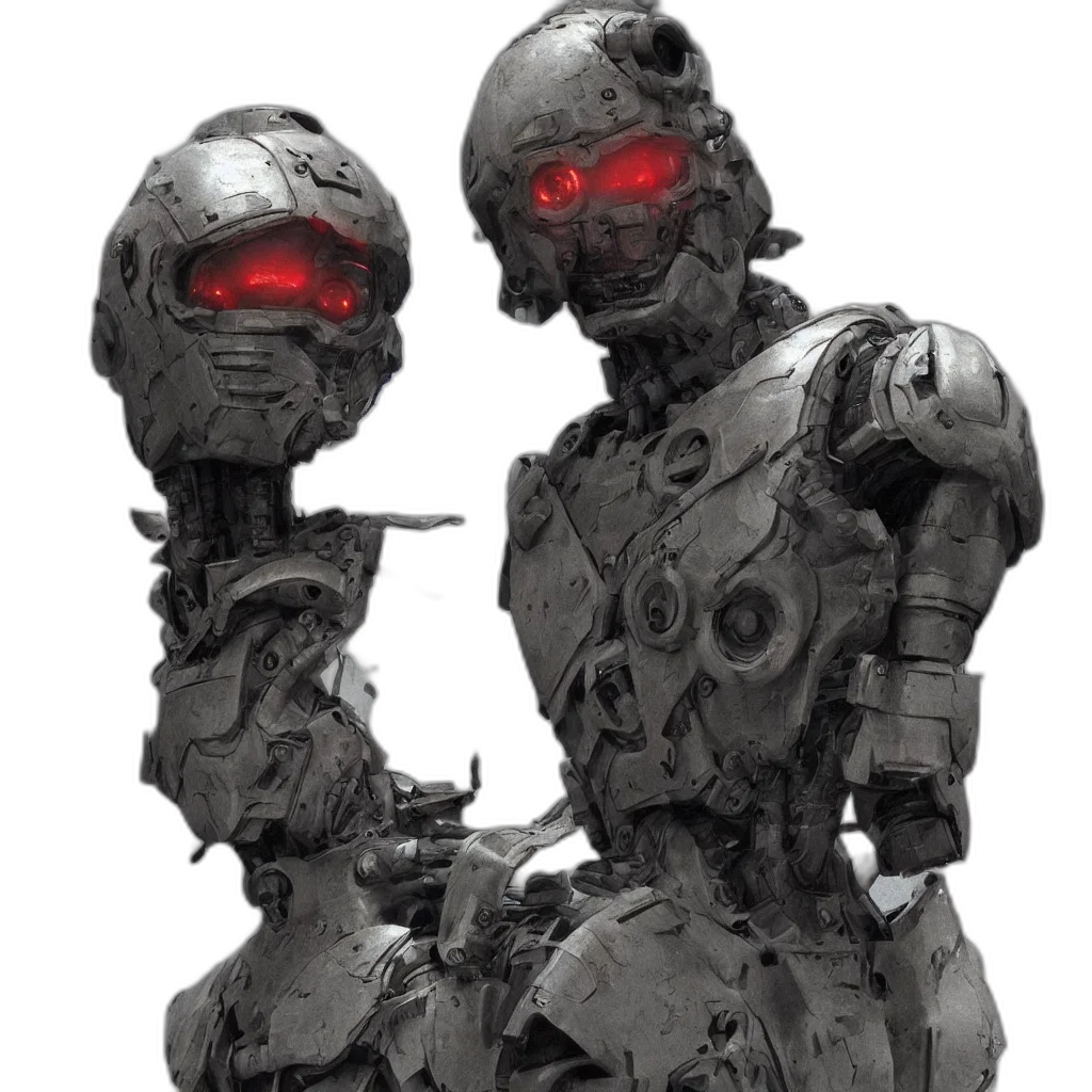 robot, weapon, concept art, 3d render, cyberpunk, comic book art, hyper, realistic transparent PNG cut-out