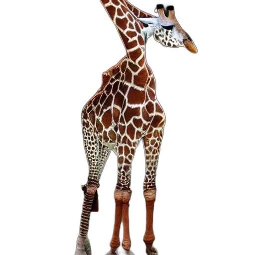 animal, creature, staff, shoes, 3d render, concept art, photorealistic, giraffe transparent PNG cut-out
