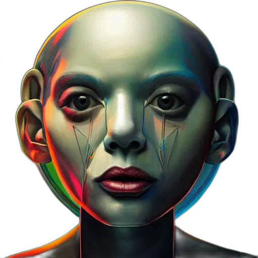 mask, face, robot, creature transparent PNG cut-out