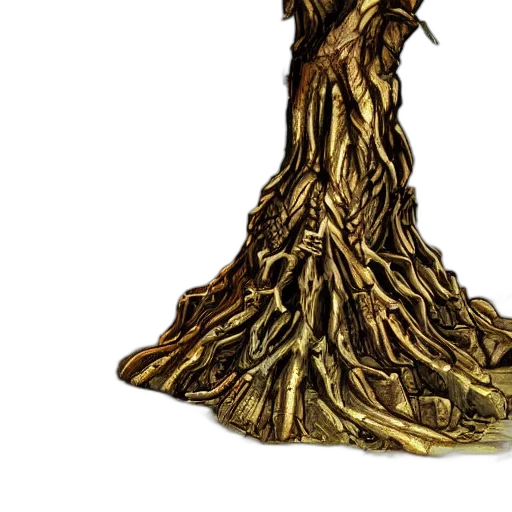 crown, dress, tree, hair, concept art, fantasy art, 3d render, photorealistic transparent PNG cut-out