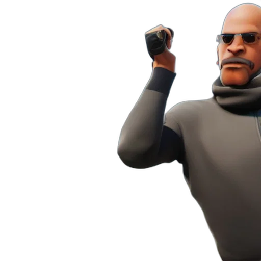 jacket, weapon, staff, robot transparent PNG cut-out