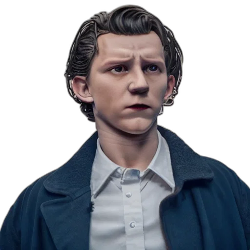 face, jacket, hair, staff, photorealistic, concept art, 3d render, comic book art transparent PNG cut-out