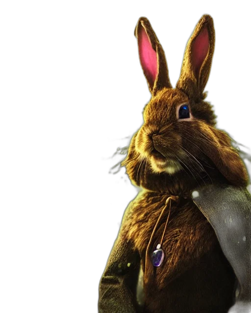 animal, 3d render, concept art, photorealistic, photo, mystic, rabbit, druid transparent PNG cut-out