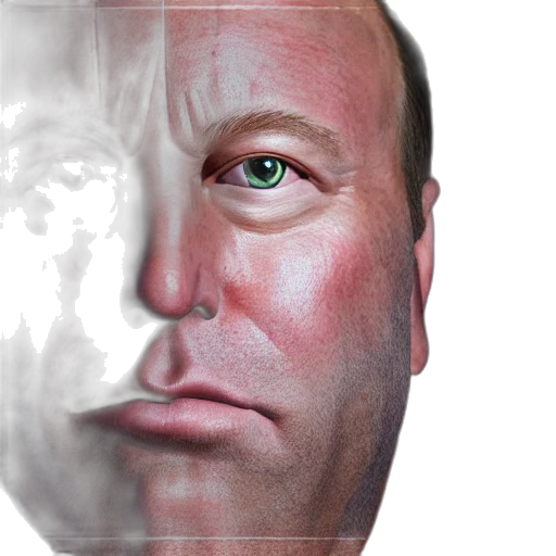 face, mask, photorealistic, 3d render, concept art, hyperrealistic, mixed, media transparent PNG cut-out