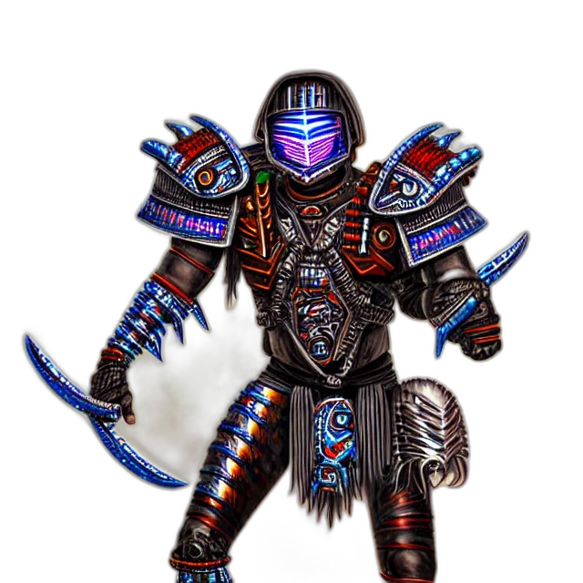 robot, weapon, mask, staff, fantasy art, concept art, pixel art, 3d render transparent PNG cut-out