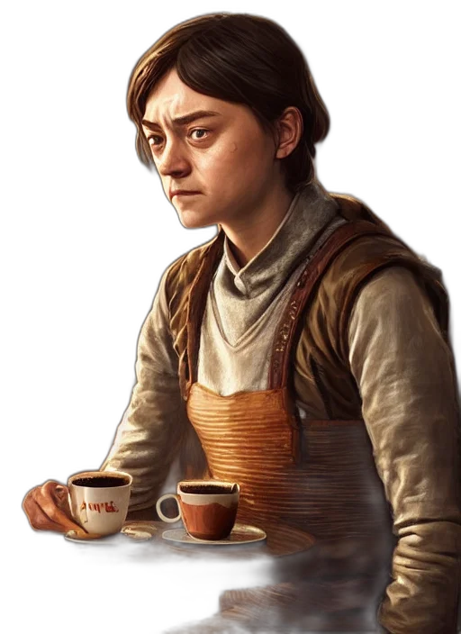 staff, face, food, photorealistic transparent PNG cut-out