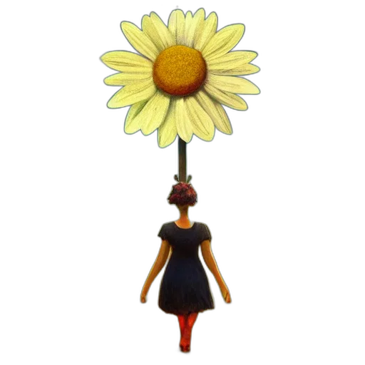 flower, dress, staff, crown transparent PNG cut-out