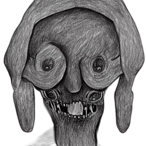 mask, face, creature, animal, pencil sketch, concept art, photorealistic, cartoon transparent PNG cut-out