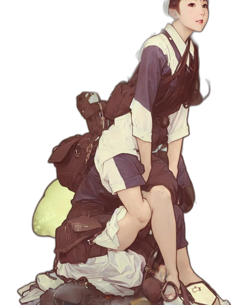 staff, dress, jacket, weapon transparent PNG cut-out
