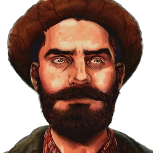 face, hat, staff, animal, oil painting, photorealistic, concept art, pixel art transparent PNG cut-out