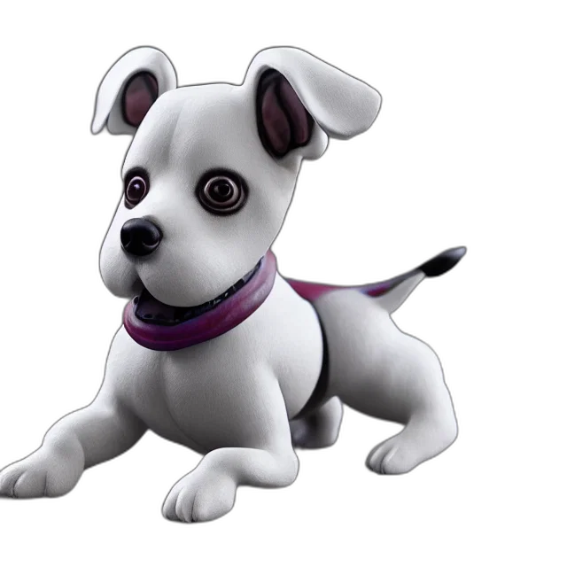 animal, 3d render, concept art, photorealistic, cartoon, toy, dog, designed transparent PNG cut-out