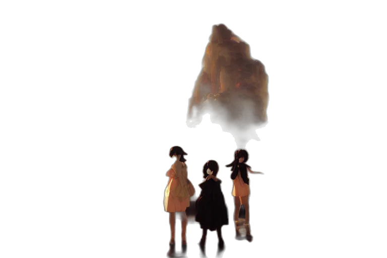 hat, staff, creature, dress transparent PNG cut-out