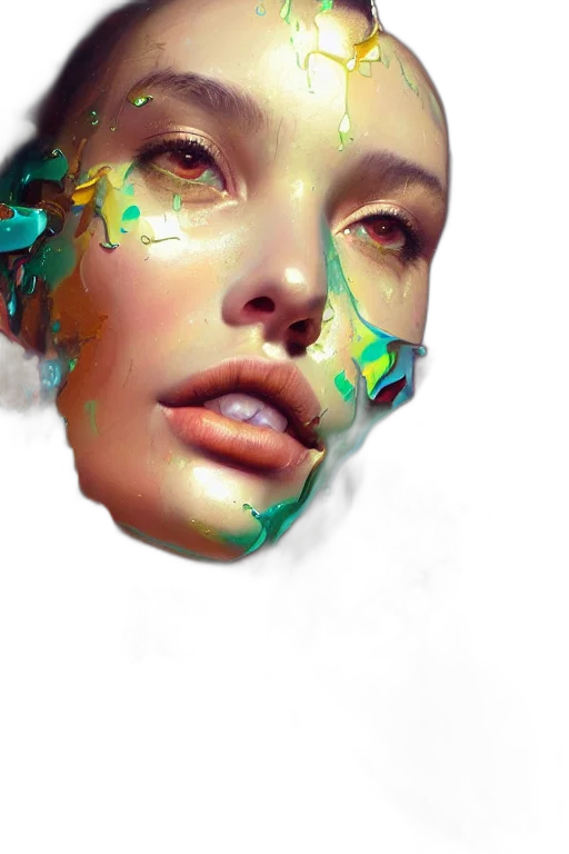 mask, face, crown, photorealistic, fantasy art, oil painting, watercolor, outer space transparent PNG cut-out