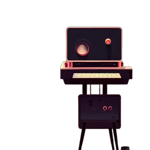 robot, furniture, 3d render, concept art transparent PNG cut-out