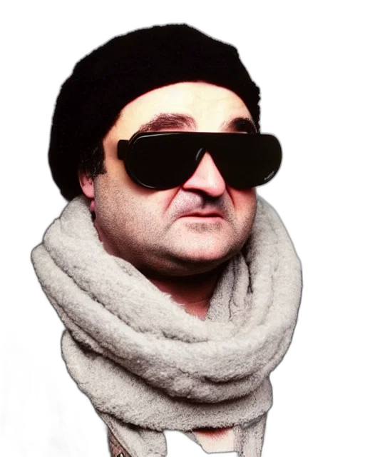 hat, face, jacket, staff transparent PNG cut-out