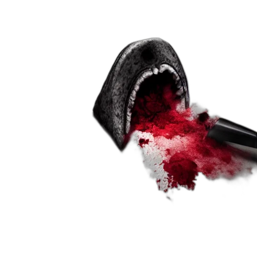 shoes, weapon, hair, photorealistic, dark, red, death, pigment transparent PNG cut-out