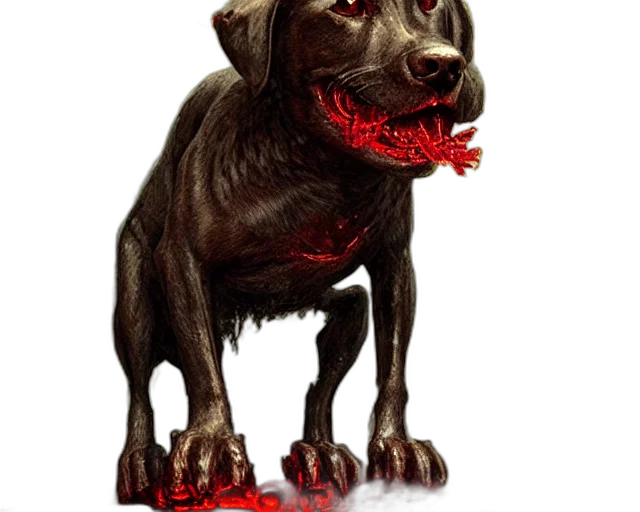 creature, animal, staff, concept art, photorealistic, pixel art, 3d render, dog transparent PNG cut-out