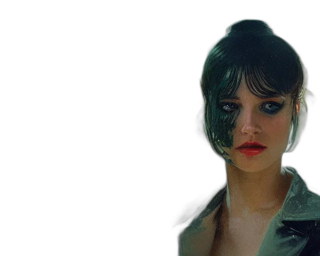 face, mask, hair, robot transparent PNG cut-out