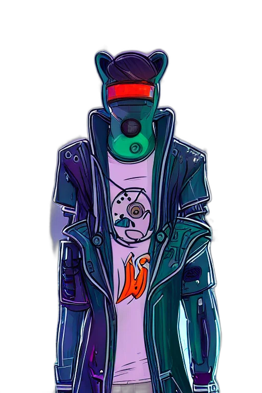jacket, robot, mask, bottle transparent PNG cut-out
