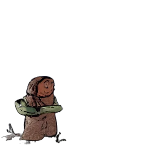 hat, staff, jacket, creature transparent PNG cut-out