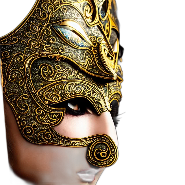 mask, crown, jewelry, face, 3d render, photorealistic, fantasy art, concept art transparent PNG cut-out