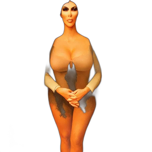 dress, jewelry, mask, staff transparent PNG cut-out