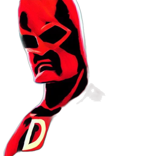mask, face, staff, comic book art, concept art, 3d render, cartoon, red transparent PNG cut-out