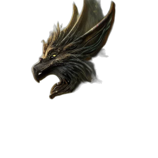 dragon, creature, animal, staff transparent PNG cut-out