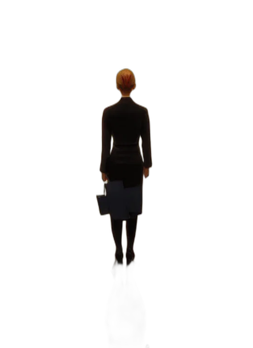 dress, staff, jacket, 3d render transparent PNG cut-out