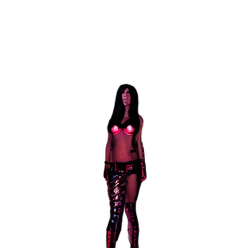 dress, staff, pixel art, concept art, 3d render, comic book art, neon lights, outer space transparent PNG cut-out