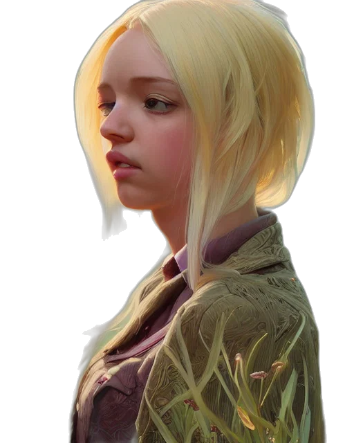jacket, face, hair, staff transparent PNG cut-out