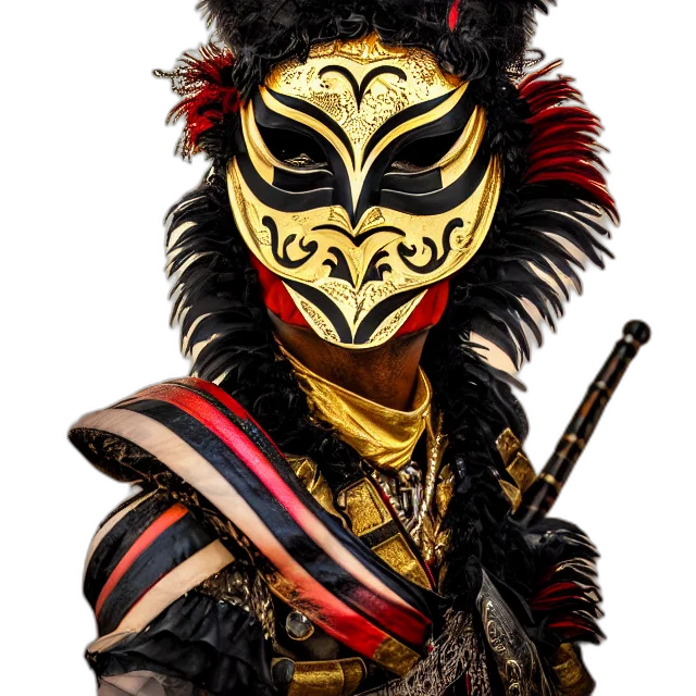 mask, staff, weapon, face, fantasy art, concept art, full, shot transparent PNG cut-out