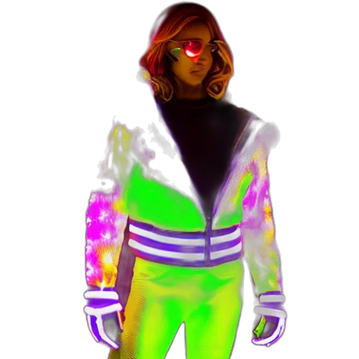 jacket, robot, staff, creature transparent PNG cut-out