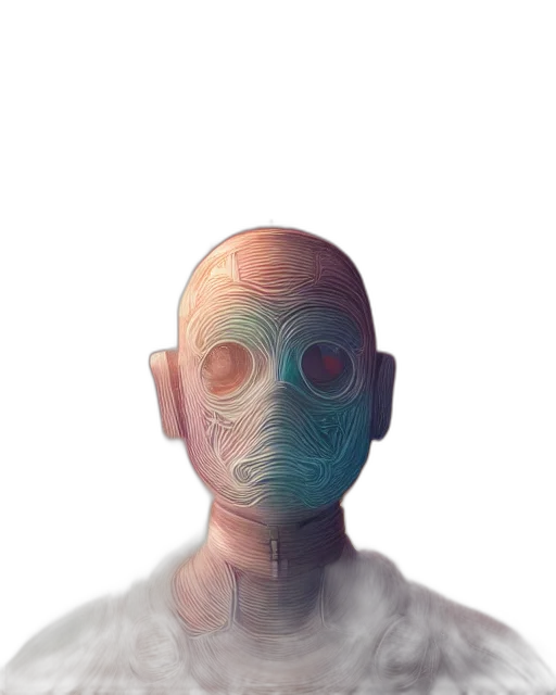 mask, face, robot, creature transparent PNG cut-out