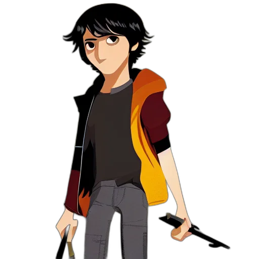 staff, jacket, weapon, sword transparent PNG cut-out