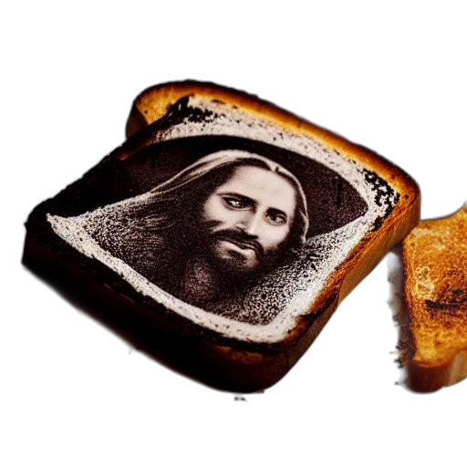 food, photorealistic, burnt, toast transparent PNG cut-out