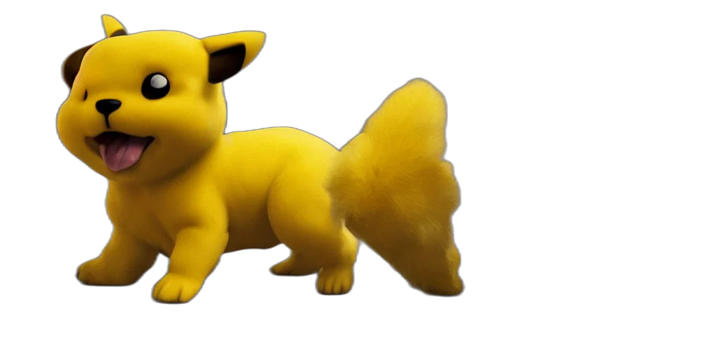 animal, creature, dragon, 3d render, photorealistic, puppy, looks, like transparent PNG cut-out