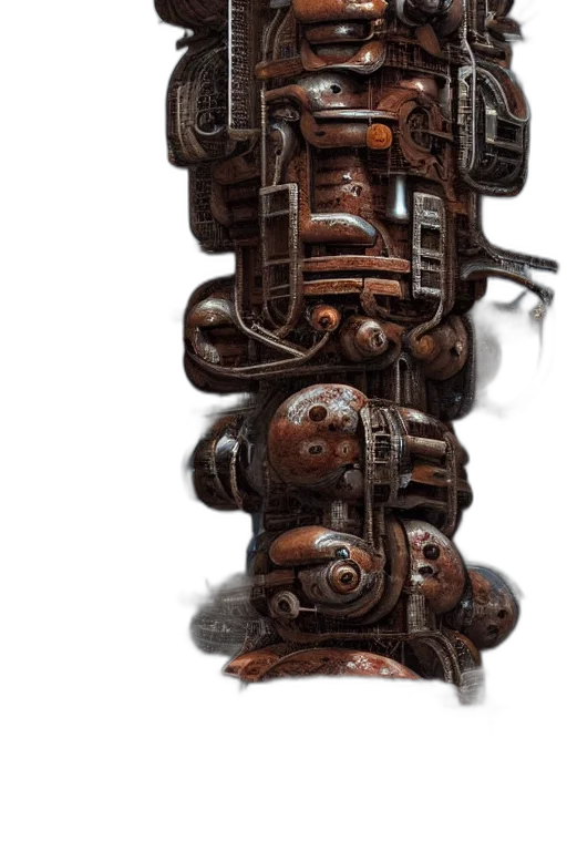 robot, weapon, bottle, staff, 3d render, concept art, photorealistic, fantasy art transparent PNG cut-out