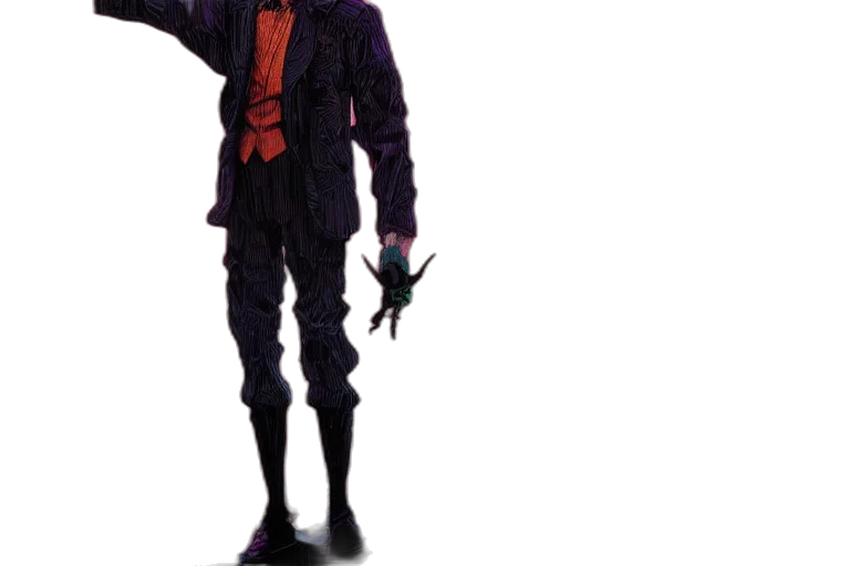 staff, jacket, creature, weapon transparent PNG cut-out