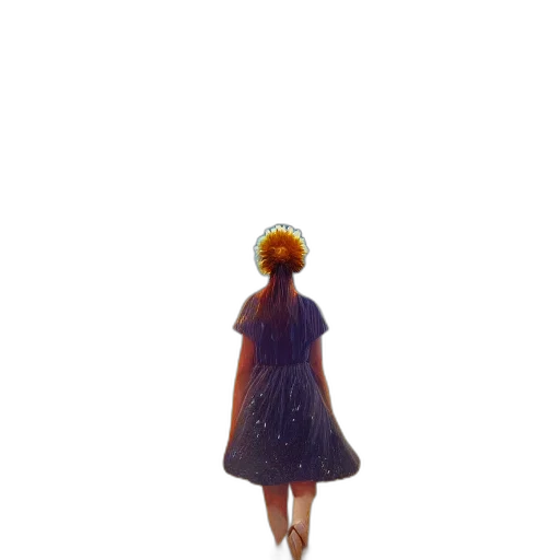dress, crown, robot, flower, 3d render, watercolor, concept art, pixel art transparent PNG cut-out