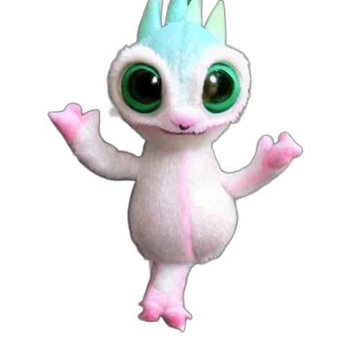 creature, dragon, staff, animal, 3d render, concept art, fantasy art, cartoon transparent PNG cut-out