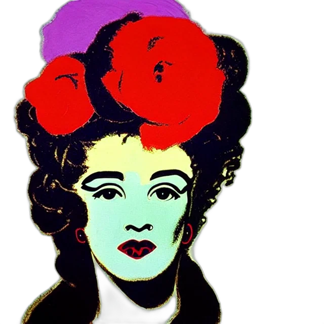 crown, flower, face, cartoon, vaporwave, watercolor, photorealistic, red transparent PNG cut-out