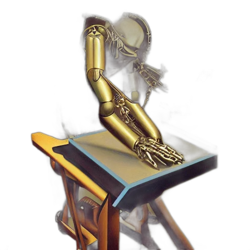 robot, furniture, staff, jewelry, concept art, 3d render, fantasy art, cyberpunk transparent PNG cut-out